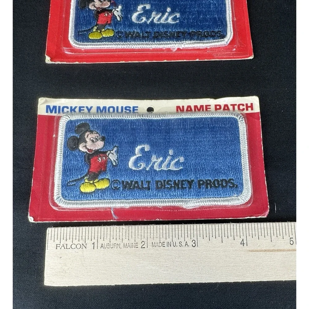 Lot Of 2 Vintage Disney Mickey Mouse Name Patch ERIC 4